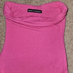 NAKED WARDROBE Tube Midi Dress